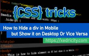 How to Hide a div in Mobile but Show it on Desktop Or Vice Versa